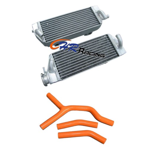 Aluminum radiator orange hose - aluminum, radiator+orange