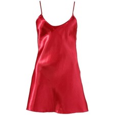 Satin Neglige rot mit Schleife