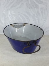 Blau weiße Emaille Schüssel