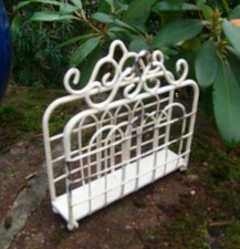 Serviettenhalter, Serviettenständer, Ablage, Eisen, weiß, Landhausstil inkl. VK.