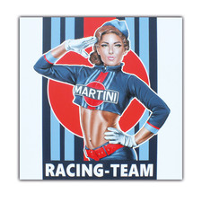 Martini Racing Aufkleber "Racing Team Pin Up" 15x15cm Kontur Neu rar selten