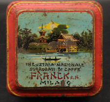 Alte Box Zinn Werbung Surrogate Caffè Franck - Mailand