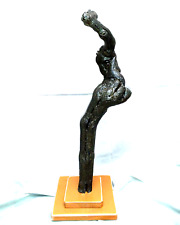 Stele Skulptur Deko Statue, Kunstobjekt Naturholz, Holz P 76