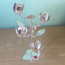 Kerzenständer Vintage QUIST W.Germany Kerzenhalter Rosenblätter 26 cm hoch