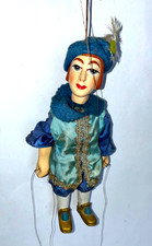 alte Stab-Marionette Vagabund Handarbeit Puppentheater Charakterkopf