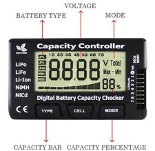 Batterie Akku Kapazität Spannung Lipo Checker Li-Ion NiMH Nicd LiPo Tester