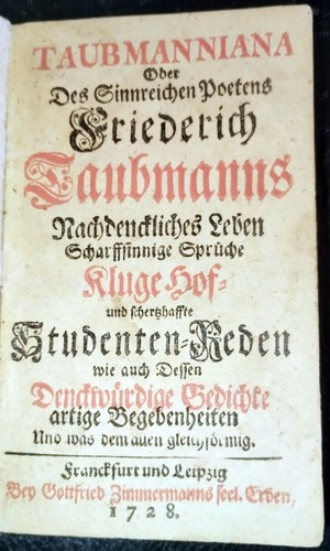 1728 taubmanniana oder des - 1728,
