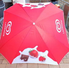 Sonnenschirm Sonnenschutz Langnese Sommer Freibad Pool Garten Sandkasten