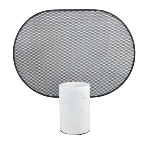 Marmorvase rund mit alu - marmorvase,