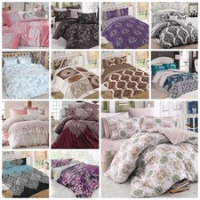 Bettwäsche 200x200 cm Bettgarnitur Bettbezug Baumwolle 5 tlg VAR #11