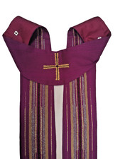 STOLA VIOLETT MIT SILBER GOLD
