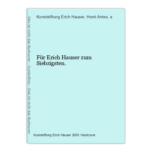 Für erich hauser zum - für,