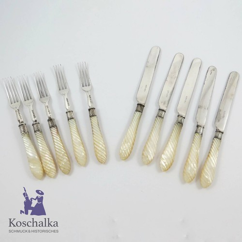 Antikes teiliges besteckset - 10,