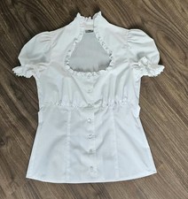 Hess Frackmann Trachtenbluse Größe 34 Weiß Tracht 