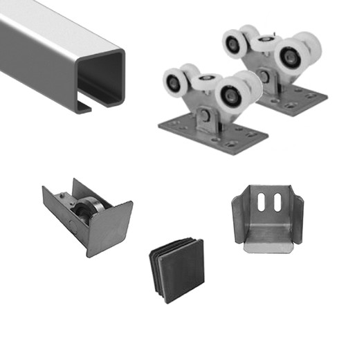Schiebetor set 60x60 verzinkt - schiebetor,