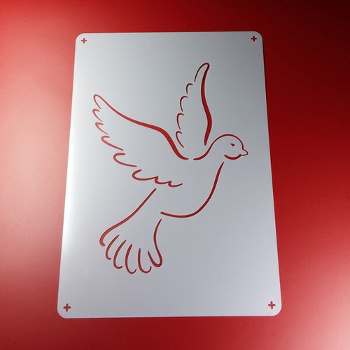 Schablone taube vogel - a5,