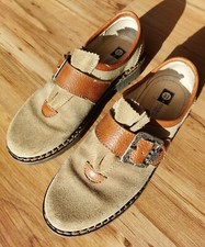 Trachtenschuhe Haferl Leder Beige Gr. 37 Damen Herren C&A