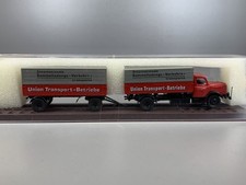 1:87 BREKINA Hängerzug Henschel HS140 "Union Transport-Betriebe" OVP /  3 JJ 252