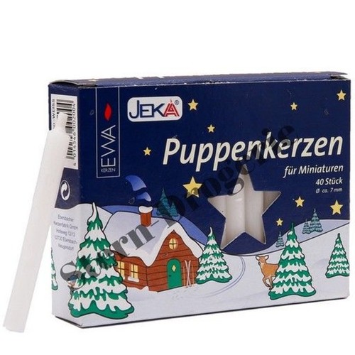 Puppenkerzen 7x70 weiß 40 - weiß,