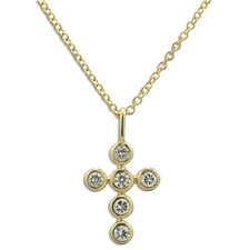 Brillant Anhänger Kreuz an