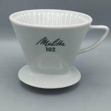 Melitta Kaffeefilter 102 | Porzellan weiß | 3-Loch | mit Henkel | Vintage