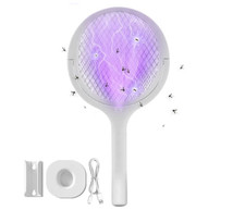 Elektrische Fliegenklatsche 5-In-1 Fliegenfalle Insektenfänger Wiederaufladbar