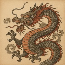 Japanischer Drache Asiatisch