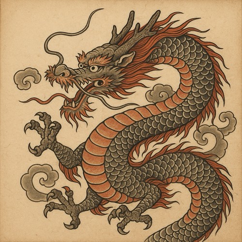 Japanischer drache asiatisch - drache,
