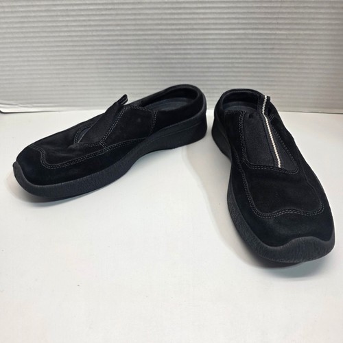 Ecco black suede slip mules - ecco,