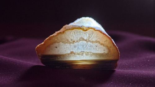 Achat-Geode-Teelichthalter