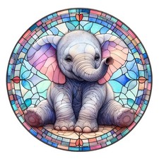 10x sticker elephant stained