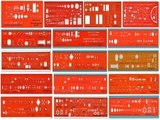 ZEICHEN SCHABLONEN STANDARDGRAPH ELEKTRO ELEKTRONIK ELEKTROTECHNIK ZUR AUSWAHL!