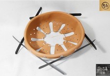 Umrandung Alufolie, hellbraunes Leder Deutscher Helm WWII Gr. 56