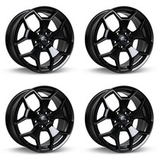 Set of 4 17" Satin Black Alloy