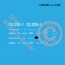 112 035 (WFL, ex 114 035) DB AG BR 112 / BR 114 H0-Decals E-Lok Epoche 6