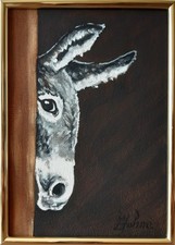 Esel Original Ölgemälde Esel