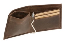 LEAS Dollar/Money Clip Geldscheinklammer Schnapp-Kleingeldfach Ledergeldbörse