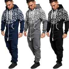 Herren Norweger Overall Jumpsuit Onesie Jogging Sportanzug Trainingsanzug 3009