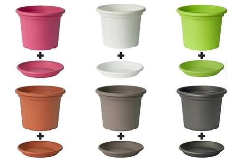 Blumentopf mit untersetzer - blumentopf,