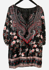 TOLANI Boho floral weiche Samt