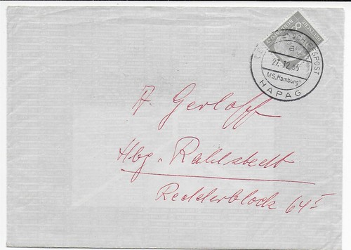 Bund 1955 schiffspost ms - bund,