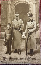 1. Weltkrieg Feldpost-Karte: Motiv Kaiserfamilie  Drei Generationen in Feldgrau