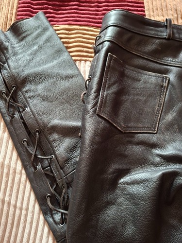 Herren motorrad lederhose - lederhose, in
