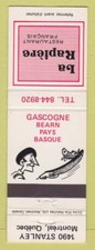 Matchbook Cover - La Rapiere