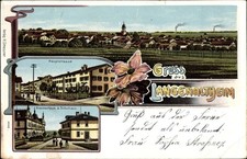 Litho Langenaltheim in Mittelfranken, Hauptstraße, Krankenhaus,... - 10568853