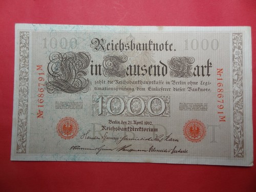 Reichsbanknote 1000 mark 21 - 1000,