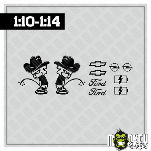 Männchen piss cowboy schwarz - piss,