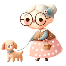 Wandtattoo Aufkleber | Charmante Oma | Wandaufkleber 18X18 cm Groß