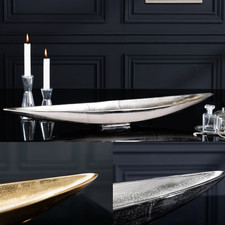 Deko Schale SILVER/GOLD LEAF - 80cm - FARBWAHL - Aluminium - handmade Ablage