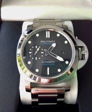 Military 44mm automatic mit Edelstahlband
